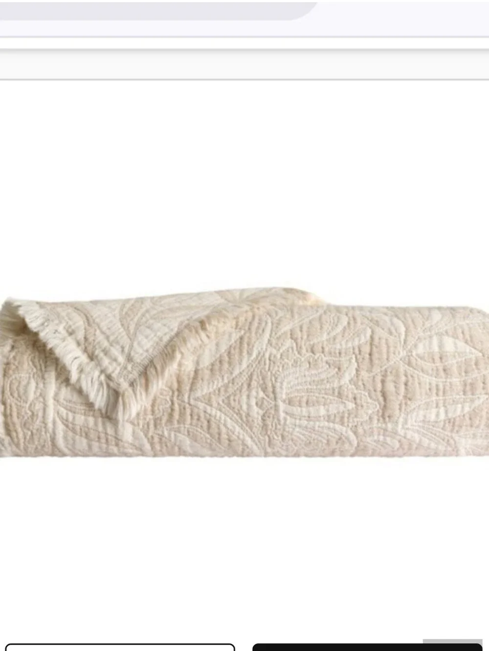 Reversible Cotton Throw Blanket 50x70, Brand New